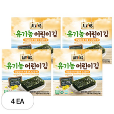 엘빈즈 유기농 어린이김 10개입, 건강한맛, 20g, 4개