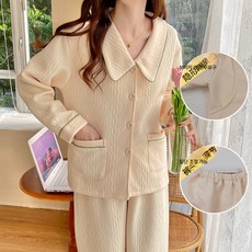 산후조리 가을 겨울 순면 에어 코튼 땀 흡수 통풍 삼중직 보온 칼라 산후 수유복
