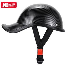 야구모자헬멧 오토바이 스쿠터 여름 반모헬멧 남녀공용, 1개, I_탄소 섬유 무늬 헬멧