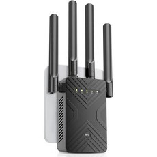 2026 가정용 WiFi Extender 신호 부스터 8배 빠른 장거리 인터넷 중계기 최대 15888 평방 피트까지 커버 이더넷 포트가 있는 무선 라우터 증폭기 99 디바이스, Black