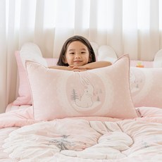 키즈 에어히트 발열 모달 어린이 차렵 겨울이불 단품, 모달 스노우 앤래빗