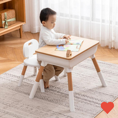유아가구 아기 유아 아동 키즈 높이조절 우드 책상의자세트