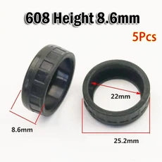 607 베어링 고무 슬리브 전기 드릴 로터 앵글 연마기 높이 8.6 10.8mm 1 개 5, 07 5Pcs 608 8.6mm