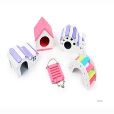 정군 햄스터 장난감 계단 그네 달팽이집 놀이기구 은신처 햄스터은신처, 다리 무지개