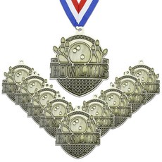 LZHZH 목 리본이 달린 볼링 메달 10개 - 대회 파티 클럽 또는 축하 기념품 10.9cm(4.3인치), LZHZH 목 리본이 달린 볼링 메달 10개 - 대회,