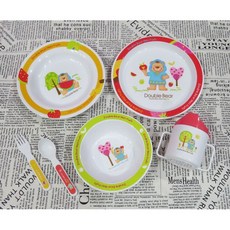 DOUBLE BEAR 嬰童餐具五件組 大祺百貨, 1個