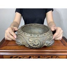 【通天寶】澄泥【南瓜硯】做工精細 精雕瑞獸 石盆 石缽 球座底座, 澄泥料
