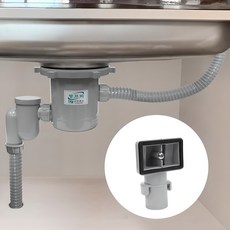 MONACO OLIVE 韓國製 Malkkeumi 單槽大型水槽排水口 + 方形2溢流口, 混合色, 1個