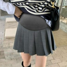 임산부치마 플리츠 스커트 미니 허리밴딩 겨울