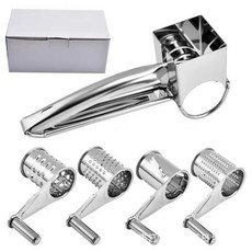 치즈가는기구 그라인더 레몬그라인더 치즈 치즈가는도구 뛰어난절삭력, 4-in-1 박스 430g, 기본 색상