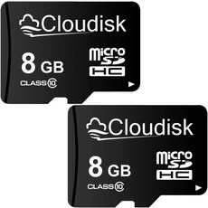SD 어댑터 C0 A U8GB이 포함된 마이크로 카드 8GB 플래시 메모리 SDHC 2팩, 64GB