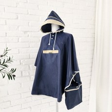 [메리고라운드아뜰리에]마린 키즈 판초 네이비 아동 우비 비옷