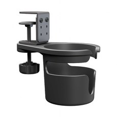 스톤락 데스크탑 오피스 책상 브래킷 회전 컵홀더, 1개, 블랙