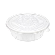 [ILYONG] 미니 탕용기 JH 195파이 소 1100ml 50세트 PP 백색, 50개, 1세트