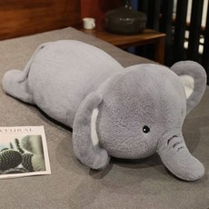 코끼리바디필로우 인형 대형 쿠션 동물 푹신한 베개 안고자는, 코끼리