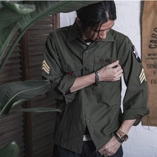US Army OG-107 實用工作襯衫 刺繡款, 1個, XL, N/A