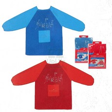 어린이용 식사용 앞치마 어린이식사용앞치마 실내용앞치마 소풍용아이앞치마, 레드