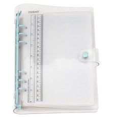 A6 A5 6홀 다채로운 PVC 커버 라운드 링 뷰 바인더 스냅 버튼 클로저 파일 폴더 루스 리프 시트 프로텍터 노트북 리필용 (에어 블루 A5 콤보), A5 combo, Skyway