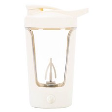 自動攪拌搖搖杯，一鍵啟動，食品級材質，高轉速混合，便攜設計，健身運動必備, 電池款-米白450ml