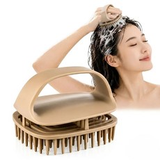 젯바이브 두피 헤어 샴푸 브러쉬, 1개, 브라운