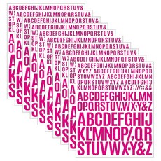 [ 940359 ] Dvobez 믹스 사이즈 레터 스티커 1800개 비닐 알파벳 10장 예술 공예 우편함 포스터 보드 및 교실 정리용 방수 접착 글자 - 마젠타, [ 940359 ] Dvobez 믹스 사이즈 레터 스티, Magenta