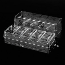 籌碼盒 籌碼收納盒100片 壓克力籌碼盒 麻將籌碼 桌遊籌碼 皇冠籌碼, 1個, 籌碼盒- (100片裝), 透明