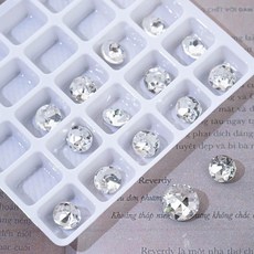 네일스토어 원형 네일스톤-2 브이컷 크리스탈, 1개, 2.원형 크리스탈 8mm 12개입/B943