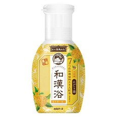 【JPGO】日本製 白元 超夯名勝旅遊 和漢浴 保濕入浴液 300ml 乳濁湯型, 1個, 金木犀