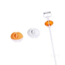 미니 케이블 정리 홀더(오렌지화이트셋) 75030, 1개