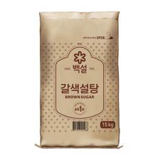 백설 갈색 설탕, 15kg, 1개