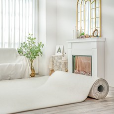 로하우스 미끄럼방지 롤매트 논슬립 애견매트, 크림캔버스, 1개