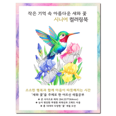 [큰 그림] 작은 기억 속 아름다운 꽃과 새 시니어 컬러링북 치매 예방 어르신 색칠공부, 그림빛, 윤동길