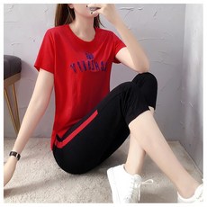 5CENT 短袖七分褲兩件套 女款休閒運動套裝