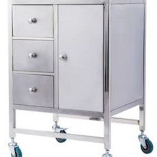 미용실 트롤리 헤어샵 웨건 이동식 카트 2단 스텐 드레싱카, 대형 3층 더블 펌프