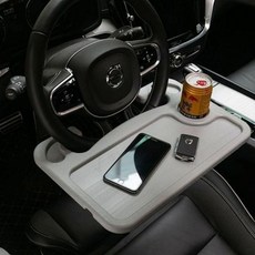 차량거치대 식사 기본형 핸들테이블 차량테이블 차안 혼밥, 블랙/FREE, 1개
