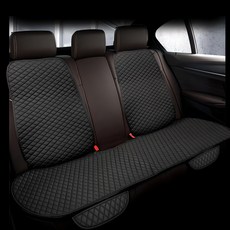 벤비아 다이아몬드 퀼팅 방석 시트커버 세트 여름 겨울 사계절 방석 럭셔리 스티치 앞/뒤 좌석 옵션 00600, B1 블랙 뒤 풀세트, 1개