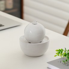 앤트앤비 미니 분수대 인테리어 실내 미니폭포 가정용 펌프 가습기, WF1088 화이트