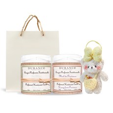 DURANCE 朵昂思 手工精油蠟燭，附贈可愛吊飾與提袋, 180g, 2件, 白茶