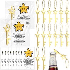 Vesici 30 세트 성 패트릭의 날 선물 행운의 네잎 클로버 카드가 포함된 모양 병 오픈 열쇠고리 아일랜드 파티 게스트 동료 직원 가족에게 행운을 빕니다 골드, 15