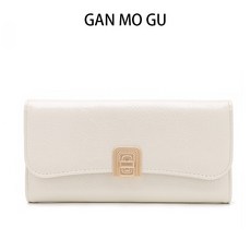 GANMOGU簡約復古質感長款錢包女大容量新款多功能女士手拿錢卡包