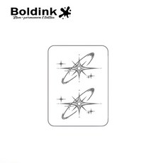 Boldink 行星與星星紋身貼紙 持久15天 防水半永久紋身貼紙, 1個, B022-0810M