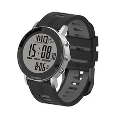 Sunroad 디지털 낚시 기압계 시계 고도계 수심 온도 모니터 알람 시계 스톱워치 방수 백라이트, FR862A Black, 1개