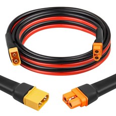 MOOKEERF XT60i to XT60 연장 케이블 10AWG 0.9m(3피트) 암 - 수 커넥터 휴대용 발전소 태양열 패널용 159208 8454851184, 5FT, 1개