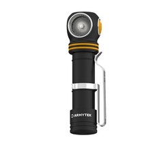 ARMYTEK ELF C2 1100流明 105米 全泛光頭燈 尾部磁鐵 L型手電筒, 黑色-冷白光, 1個