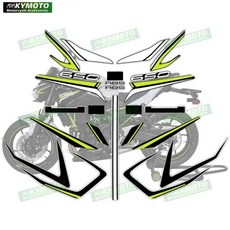 오토바이 스티커 페어링 데칼 자동차 키트 보호 장식 적합, 7. Z650-06, 기본