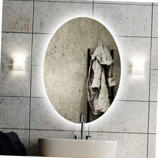 led 정타원형 화장대 거울 욕실 인테리어조명거울 인테리어소품 욕실선반 led조명 탁상거울