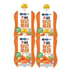 베베쿡 처음먹는 제주당근 퓨레, 4개, 80g, 당근맛