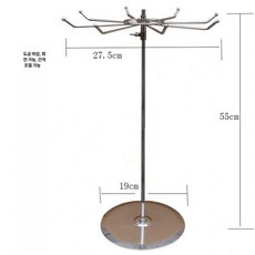 대리석 액세서리 거치대 목걸이 악세사리 귀걸이 진열대, 단층 아이언 55cm 조절 간격 회전, 1개