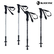 블랙야크 듀랄루민 접이식 등산스틱 지팡이 베이직3단SET스틱130B 2BYSTXU901, 1개, BLACK