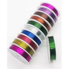 공예용 네일아트 얇은 철사 와이어 0.3mm x 50m, 1개, 블랙